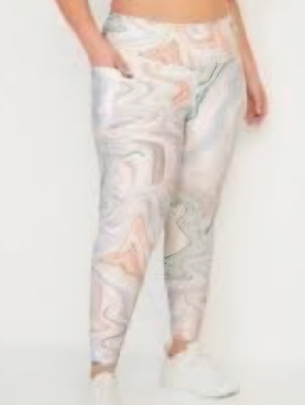 Old Navy Leggings Powersoft High Waisted 7/8 Pastel Swirl Yoga Pants Size Medium